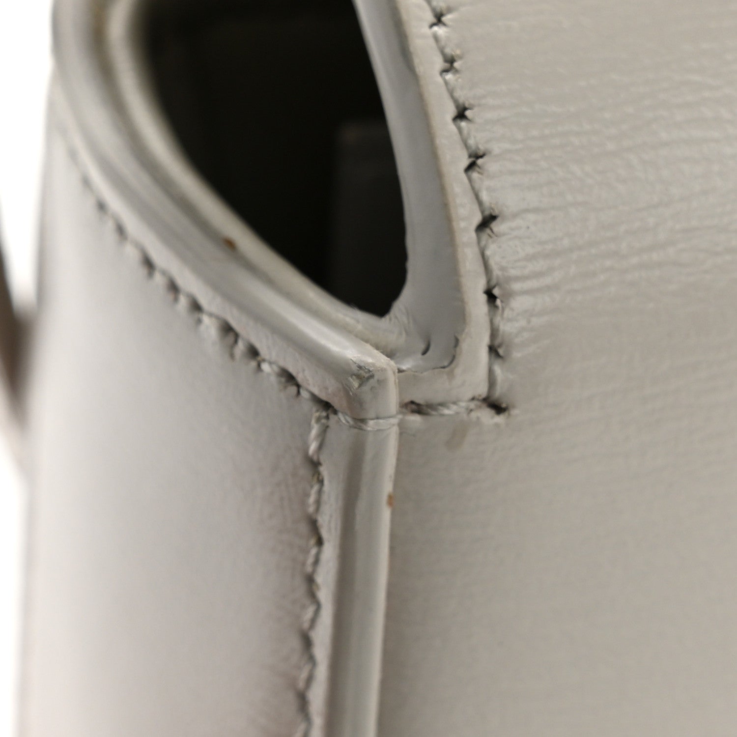 Celine Shiny Calfskin Mini Triomphe Chalk 1721682 – FASHIONPHILE
