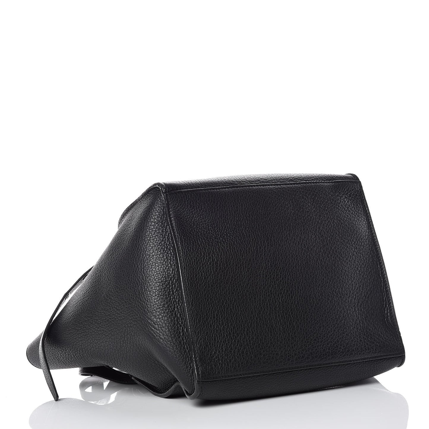 Supple Grained Calfskin Small Big Bag Black