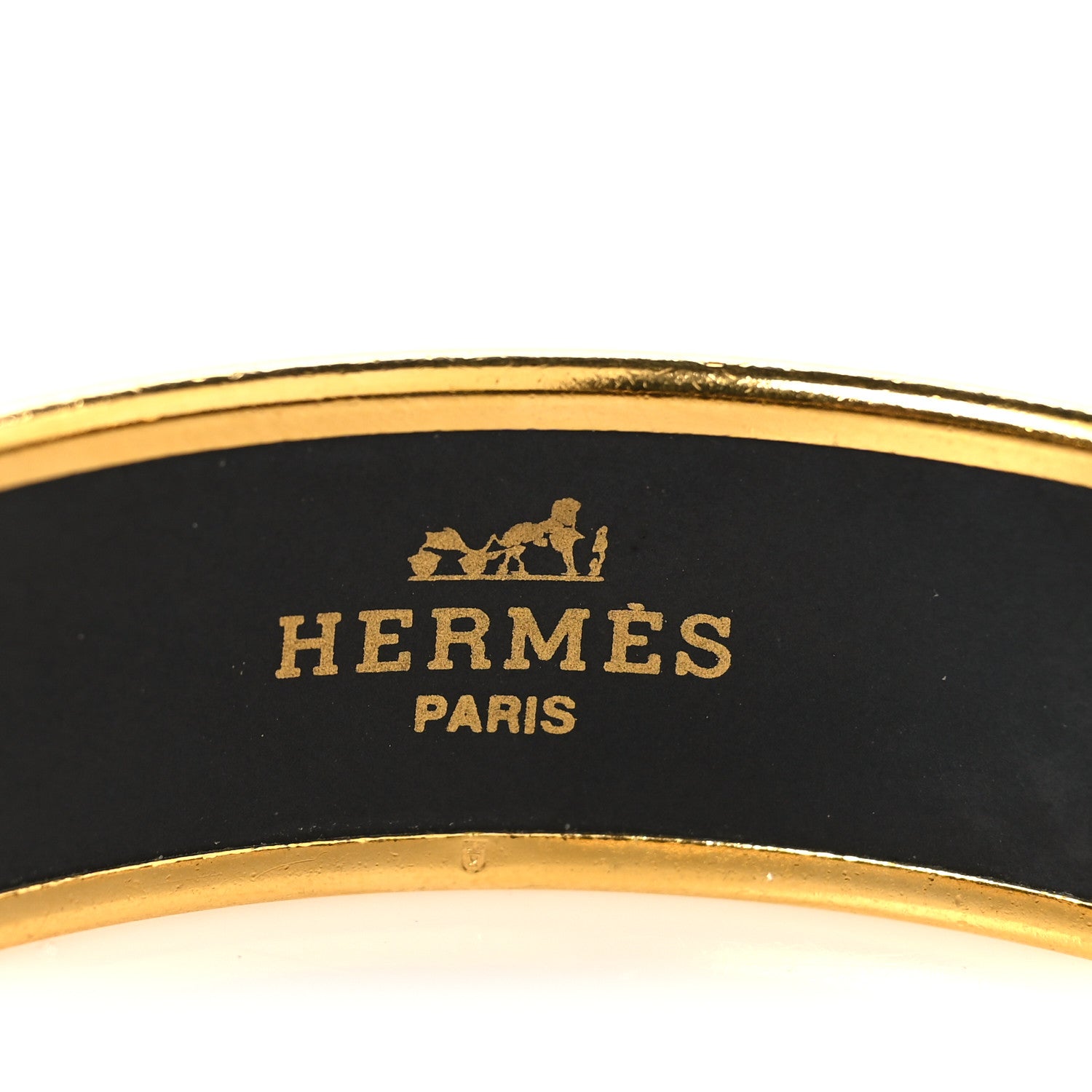 Hermes Enamel Printed Horses Wide Bracelet 70 4 of 5