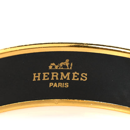 Hermes Enamel Printed Horses Wide Bracelet 70 4 of 5