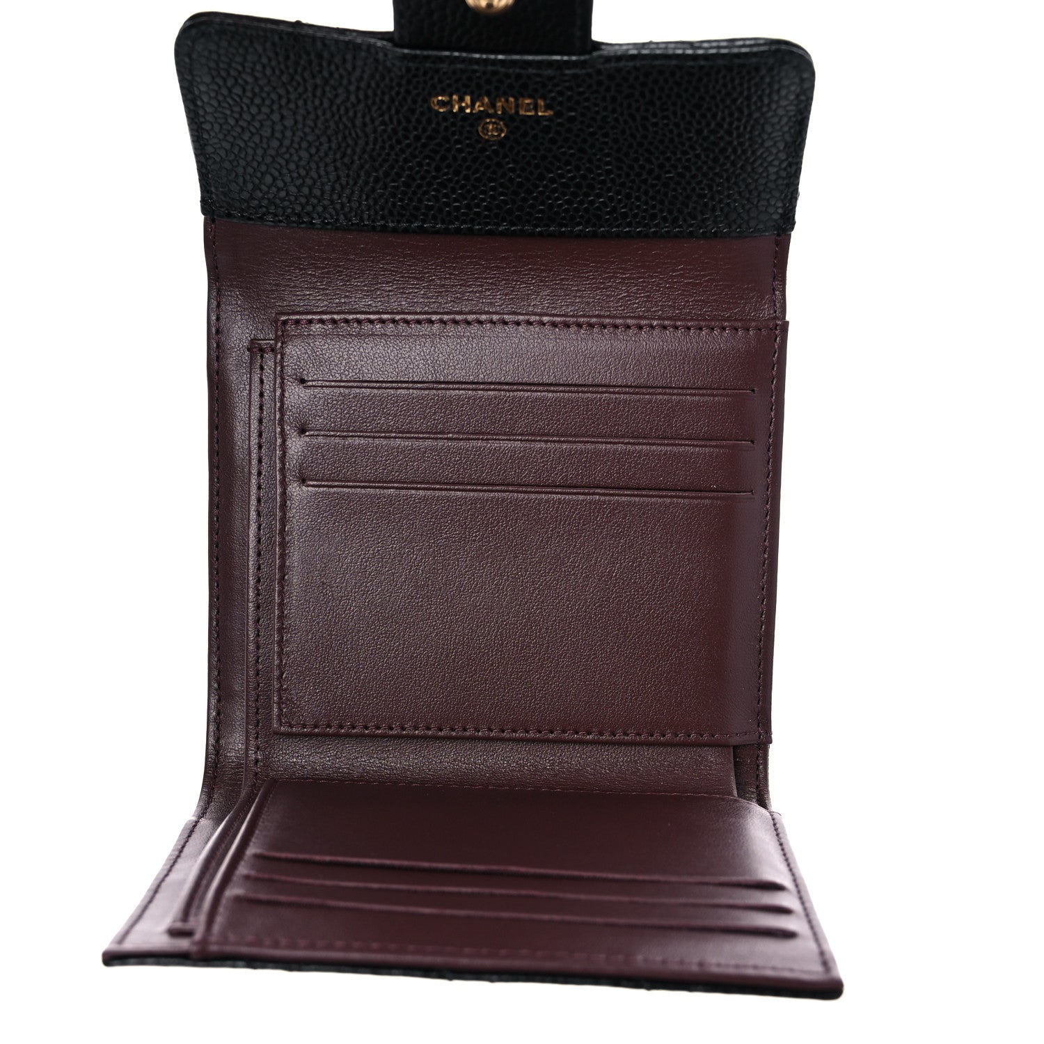 Chanel Caviar Quilted Compact Flap Wallet Black 5 of 8