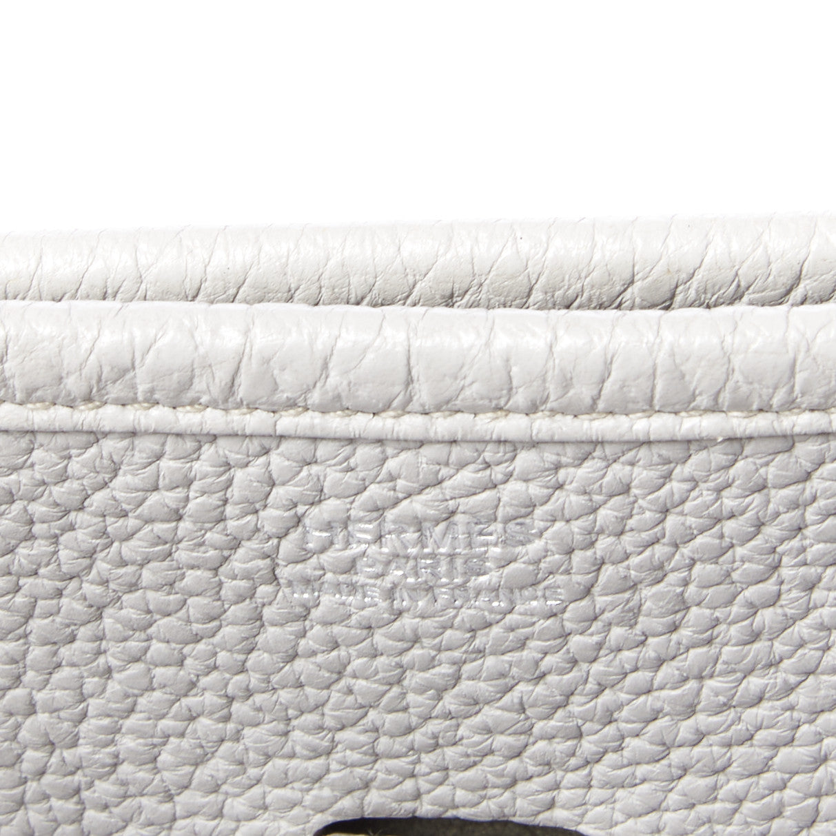 Hermes Taurillon Clemence Evelyne III PM Gris Perle Bleu Lin 8 of 8