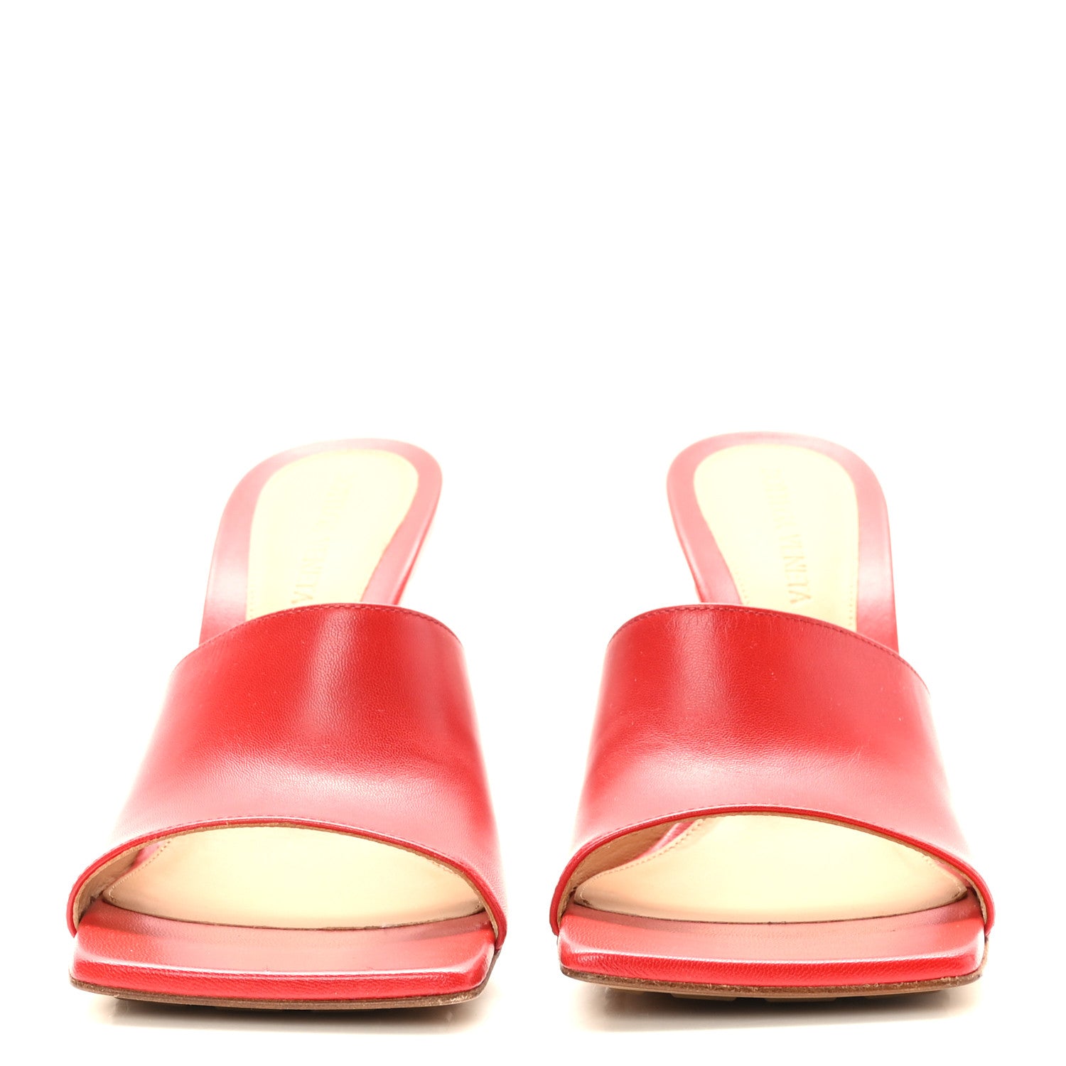 Bottega Veneta Lambskin Stretch Mule Sandals 38 Bright Red 2 of 7