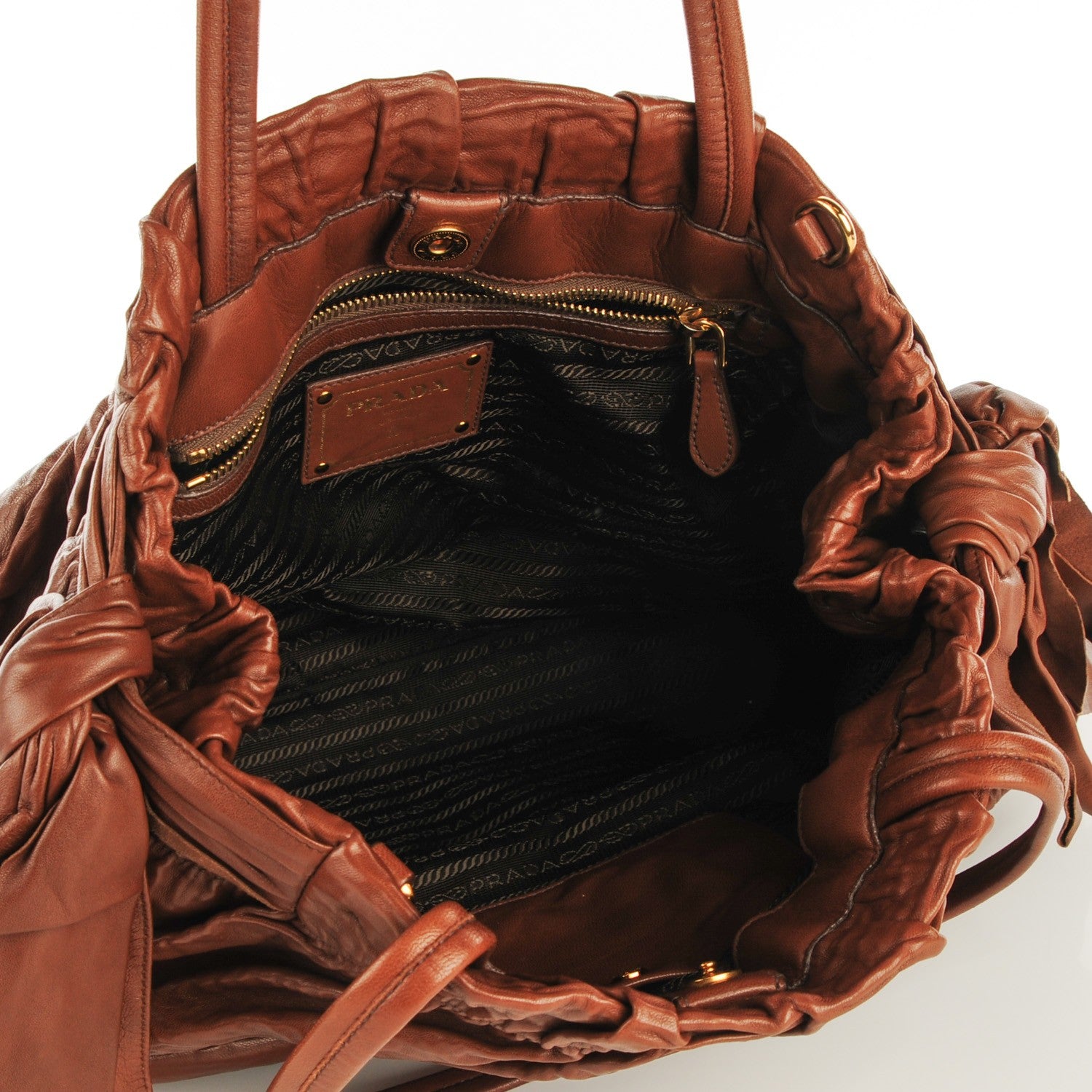 Prada Nappa Antique Bow Bag Cocco 5 of 8