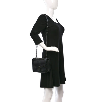 Celine Calfskin Quilted Medium C Bag Black 2 of 9