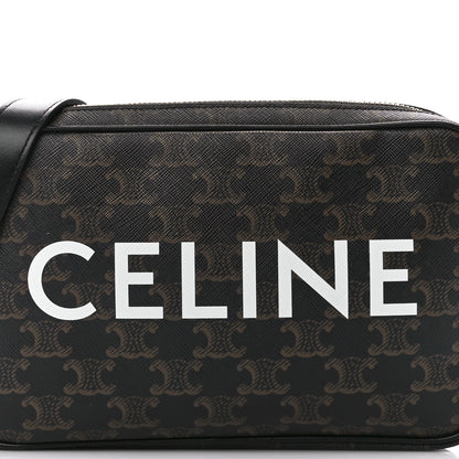 Celine Triomphe Canvas Medium Messenger Bag Black 7 of 9