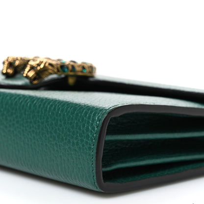 Gucci Calfskin Mini Dionysus Chain Wallet Emerald 10 of 11
