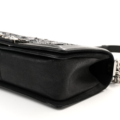 Chanel Patent Iridescent Calfskin Sequin Medium Boy Flap Bag Black 10 of 10
