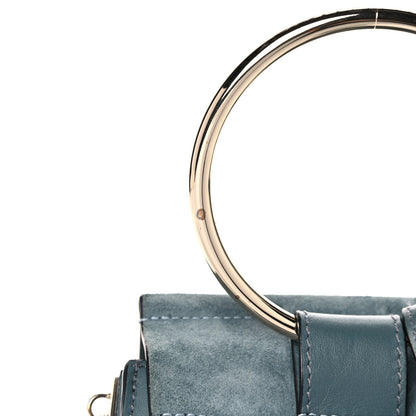Chloe Suede Calfskin Mini Faye Bracelet Bag Cloudy Blue 11 of 12