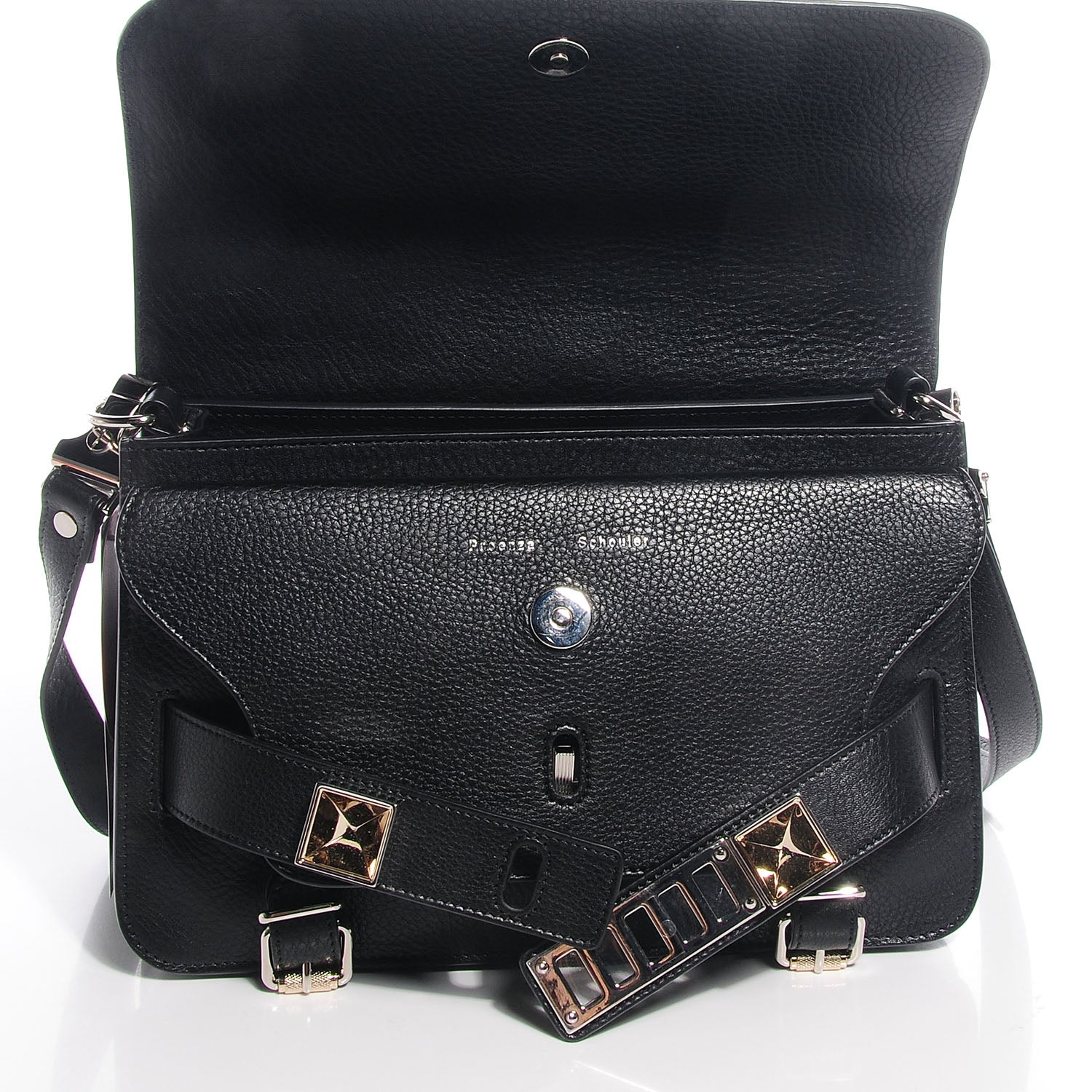 Proenza Schouler Textured Leather PS11 Classic Shoulder Bag Black 15 of 16