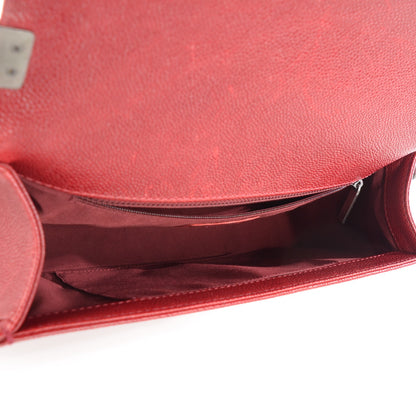 Chanel Caviar Quilted New Medium Boy Flap Dark Red 5 of 9