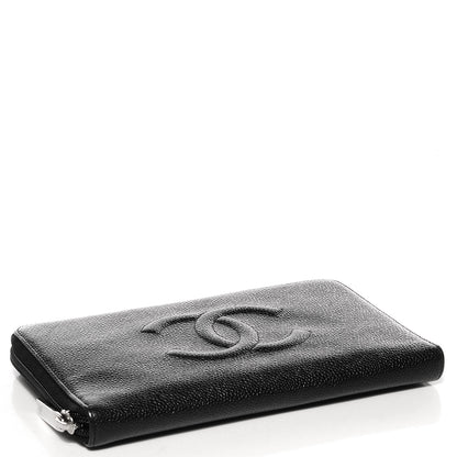 Chanel Caviar CC Timeless Large Zip Around Wallet Black 4 of 11