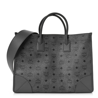 MCM Visetos Large Munchen Tote Grey 2 of 9