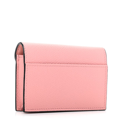 Christian Dior Grained Calfskin Saddle Card Holder Pink 3 of 8