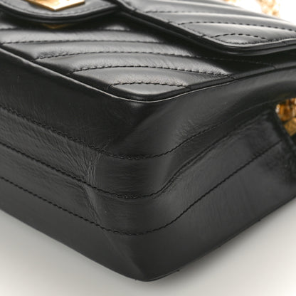 Chanel Aged Calfskin Chevron Quilted 2.55 Reissue Mini Flap Black 9 of 10