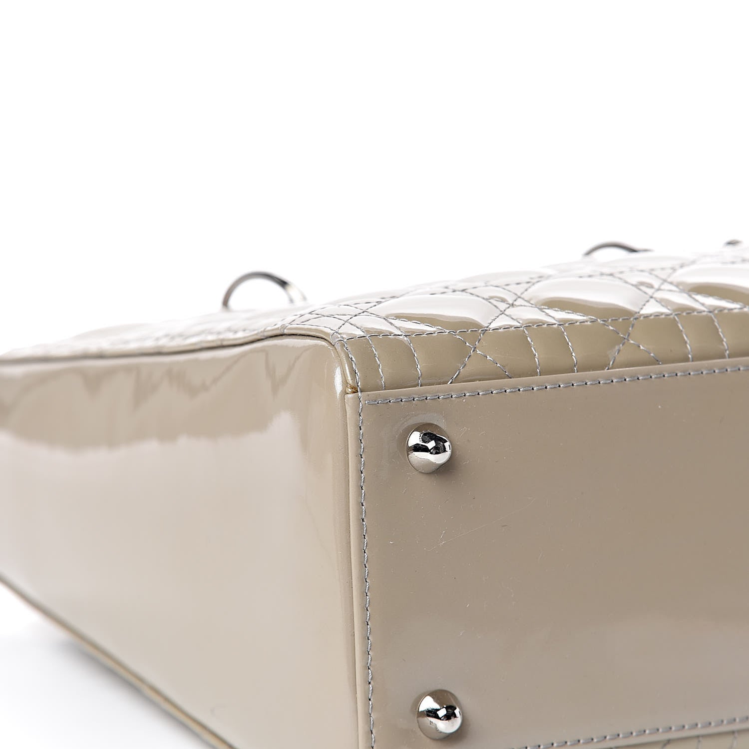 Christian Dior Patent Cannage Large Lady Dior Beige 8 of 16