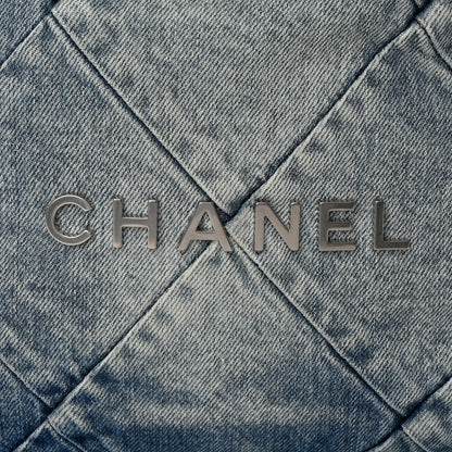 Chanel Denim Quilted Small Chanel 22 Blue 13 of 13