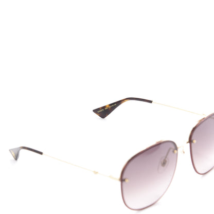 Gucci Metal Glitter Aviator Sunglasses G0227S Red Gold 4 of 9