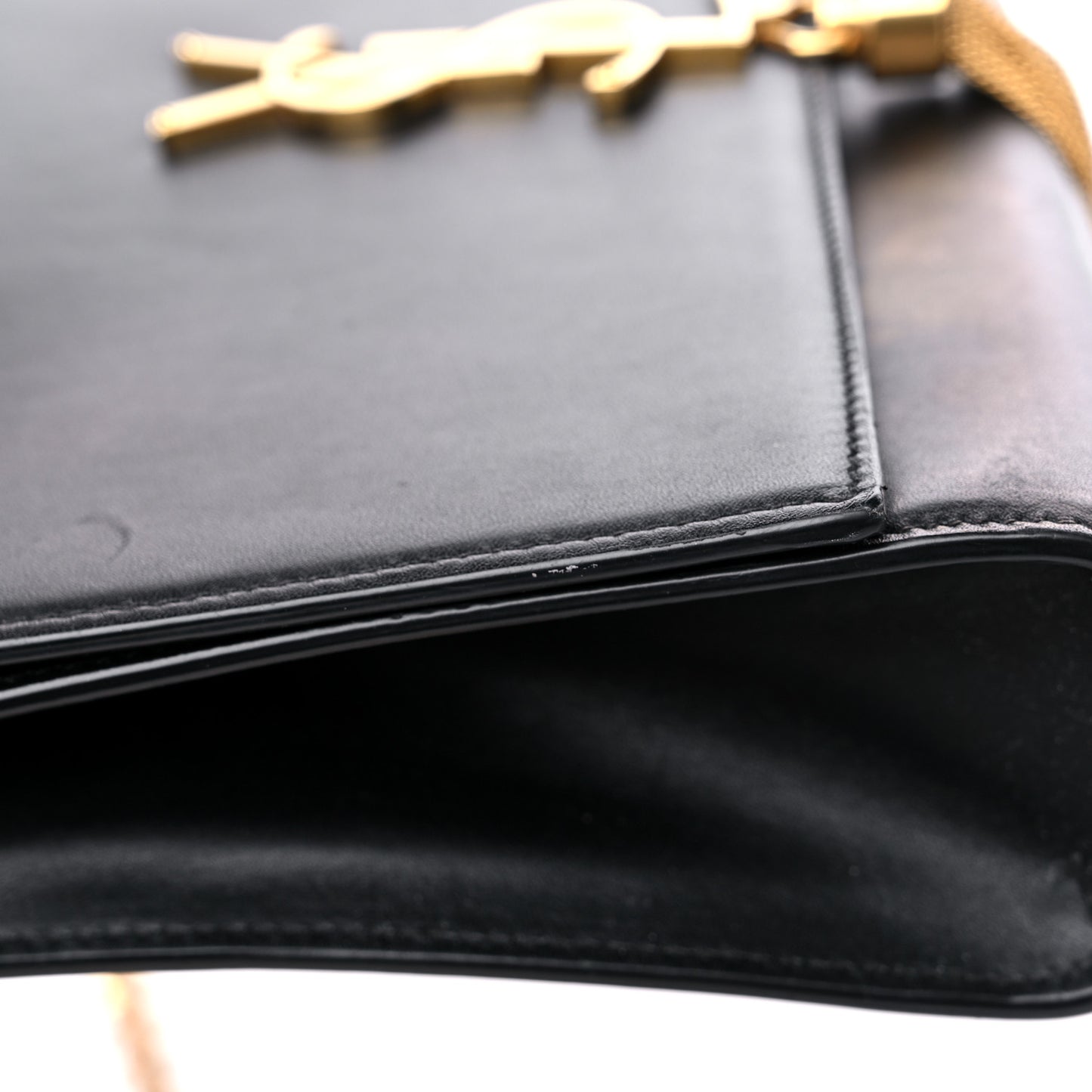 Smooth Calfskin Medium Classic Monogram Kate Tassel Satchel Black