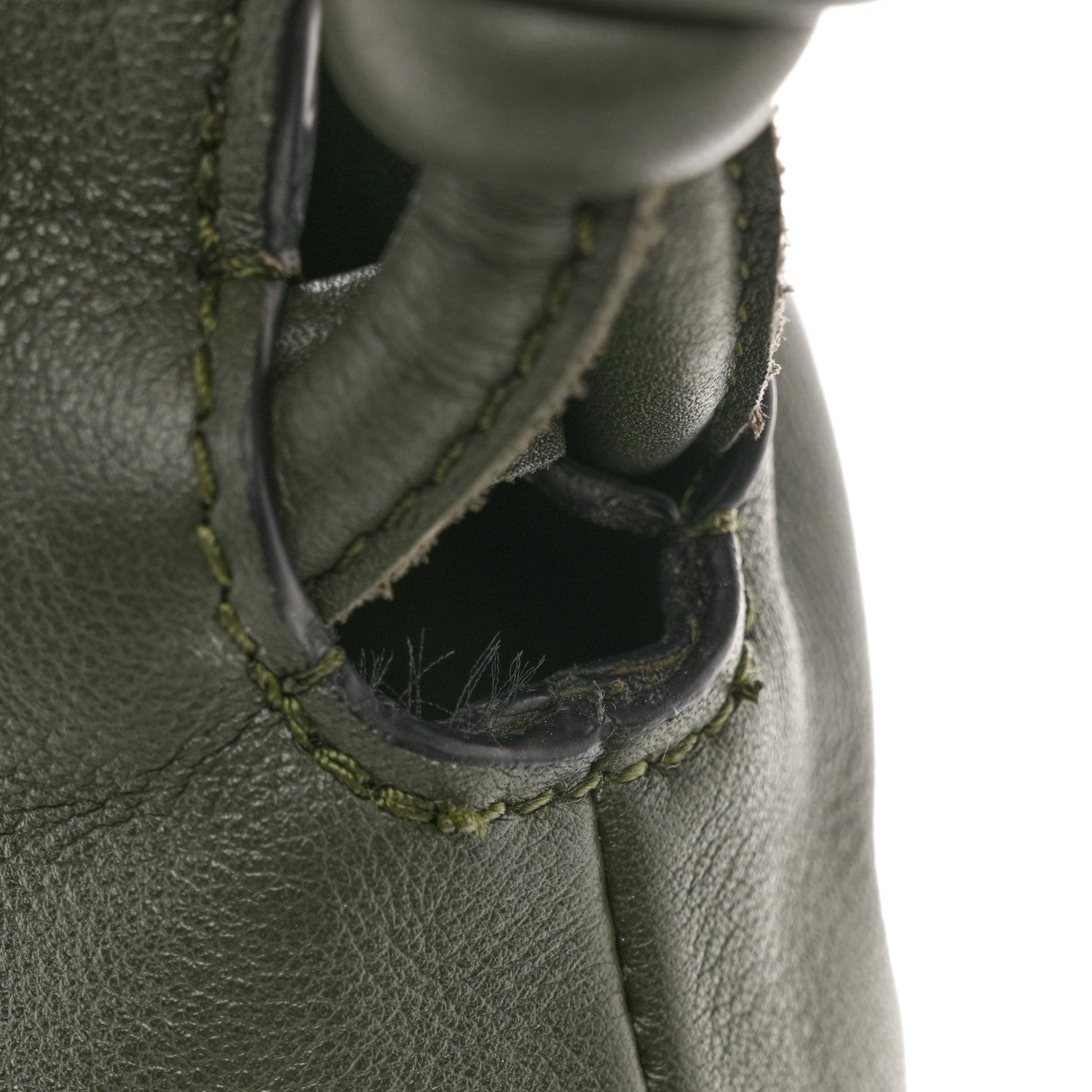 Loewe Calfskin Flamenco Knot Clutch Vintage Khaki 27 of 29