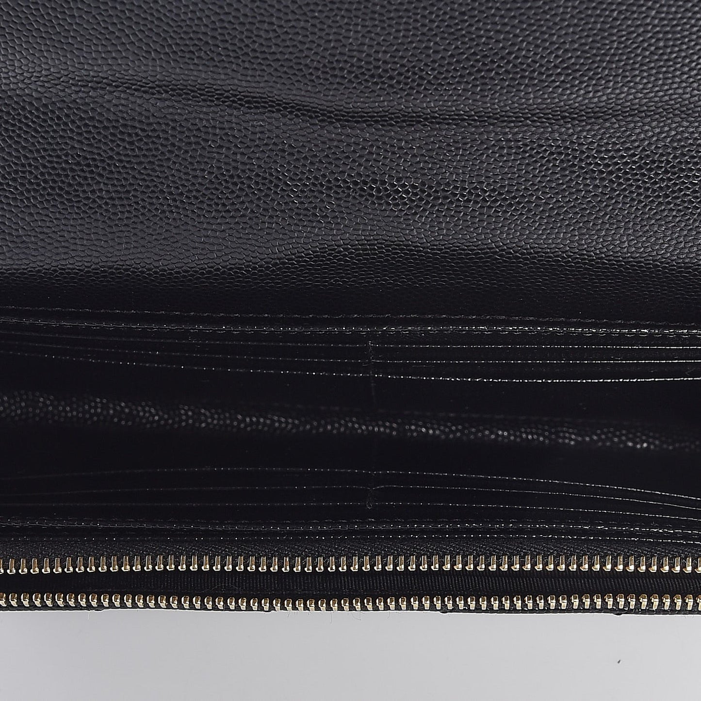 Grain De Poudre Matelasse Chevron Monogram Flap Wallet Black
