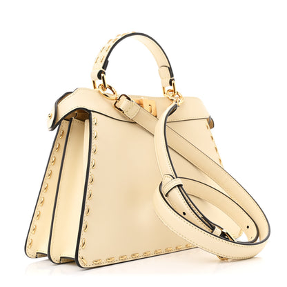 Fendi Vitello King Camoscio Metal Stitch Peekaboo I SEE U Satchel Pergamena 3 of 13