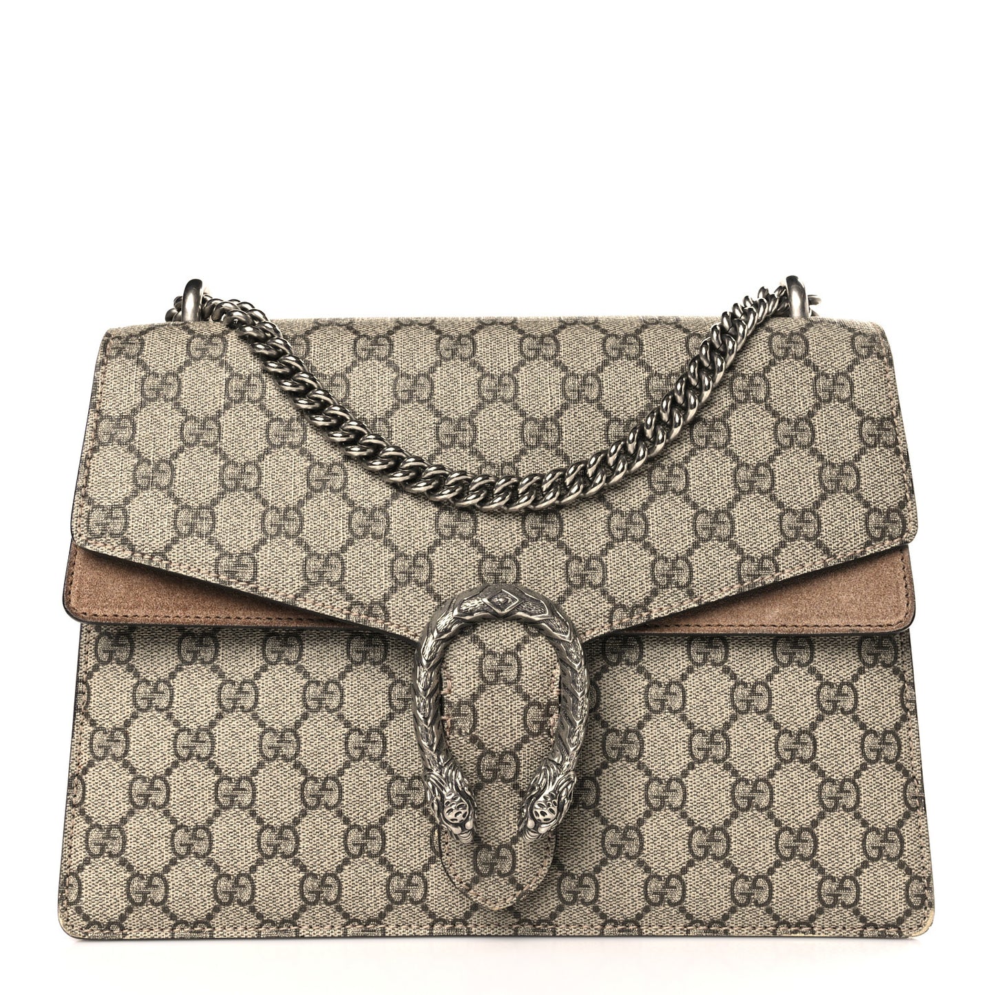 GG Supreme Monogram Medium Dionysus Shoulder Bag Taupe