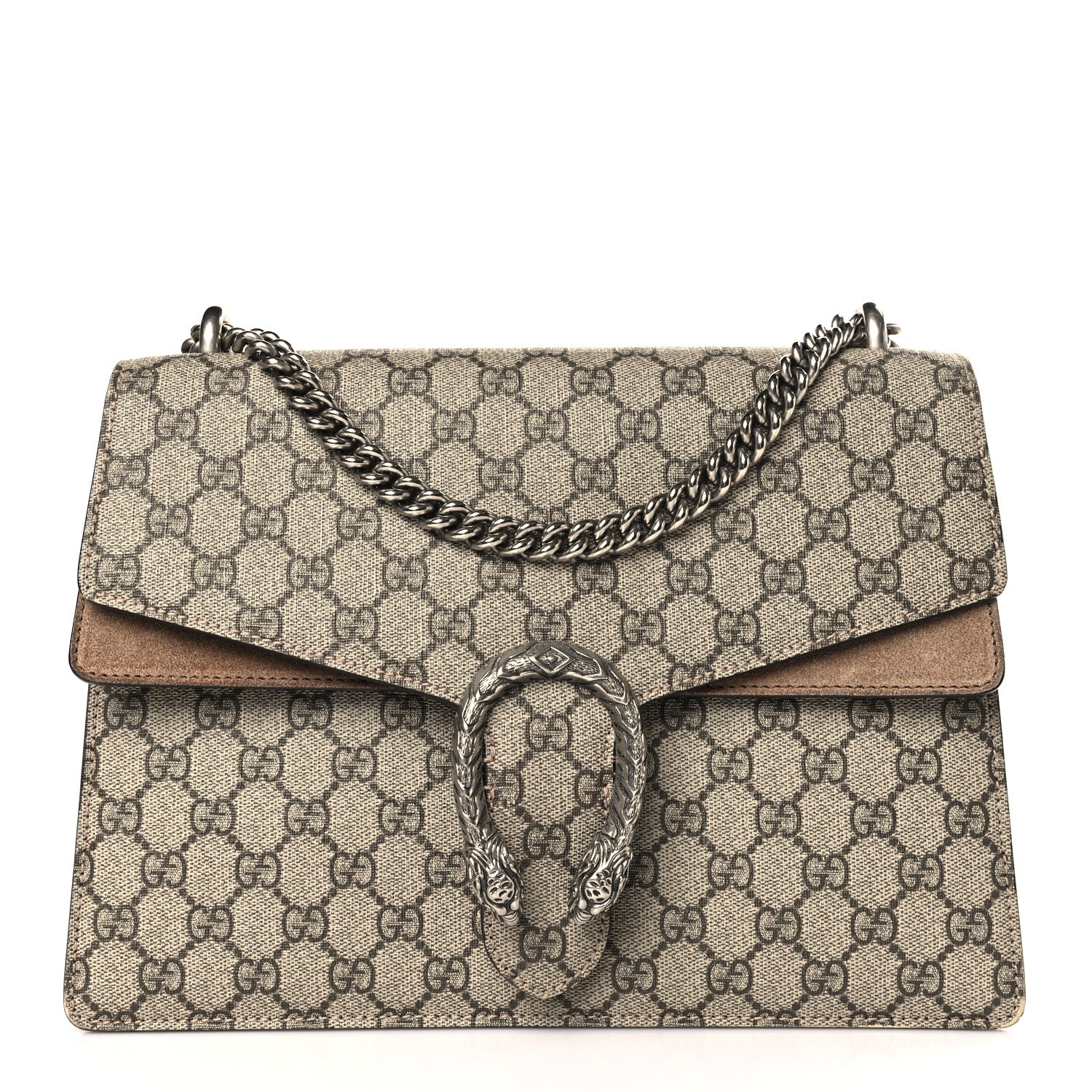 Gucci GG Supreme Monogram Medium Dionysus Shoulder Bag Taupe 1 of 10