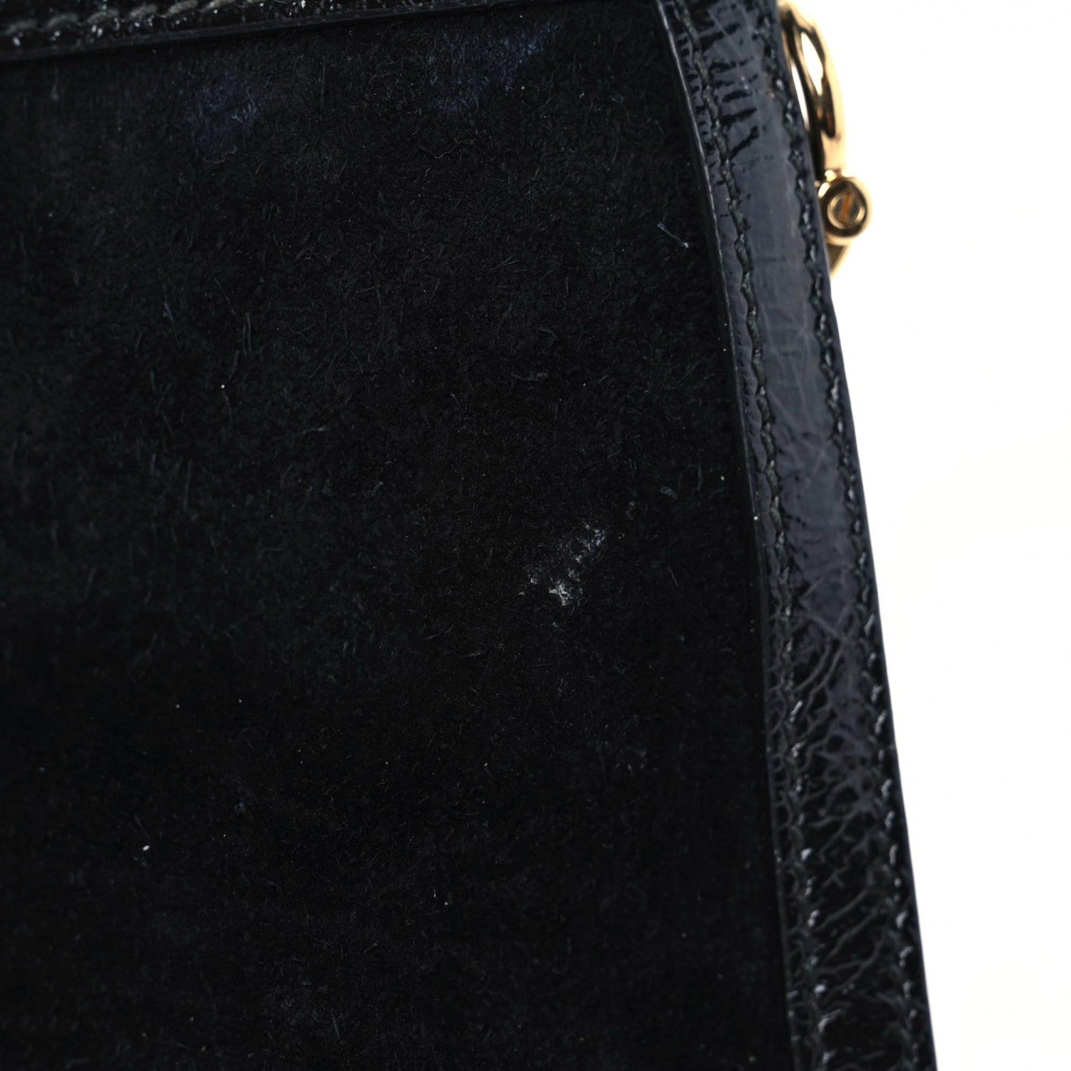 Gucci Suede Patent GG Web Small Ophidia Chain Shoulder Bag Black 19 of 21