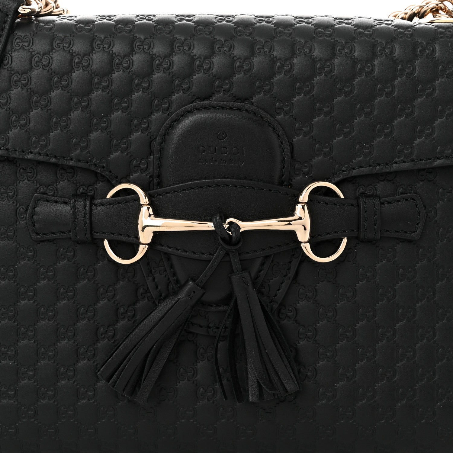 Gucci Microguccissima Medium Emily Chain Shoulder Bag Black 8 of 11