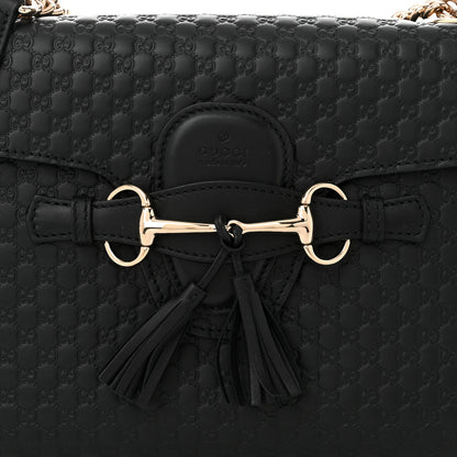 Gucci Microguccissima Medium Emily Chain Shoulder Bag Black 8 of 11
