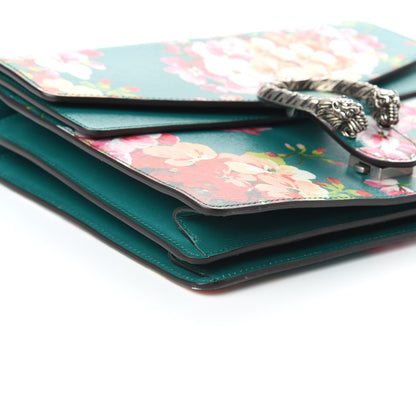 Gucci Calfskin Blooms Print Medium Dionysus Shoulder Bag Bright Emerald Multicolor 6 of 10
