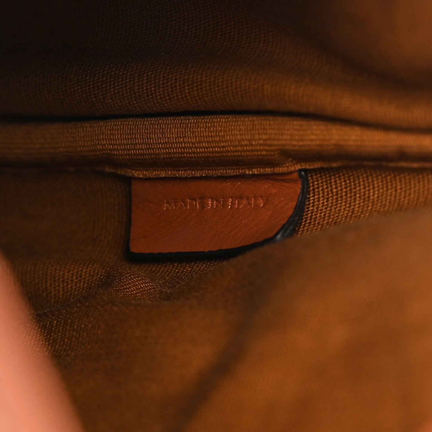 Triomphe Canvas Calfskin Mini Folco Backpack Tan