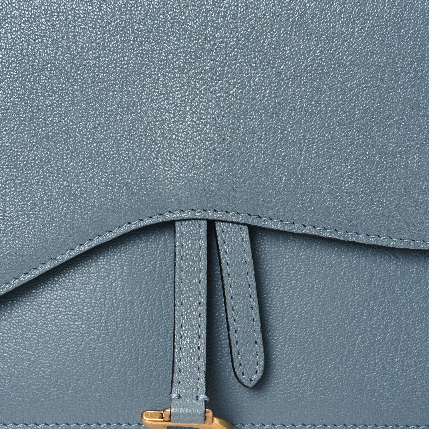 Christian Dior Goatskin Saddle Chain Pouch Cloud Blue 11 of 14