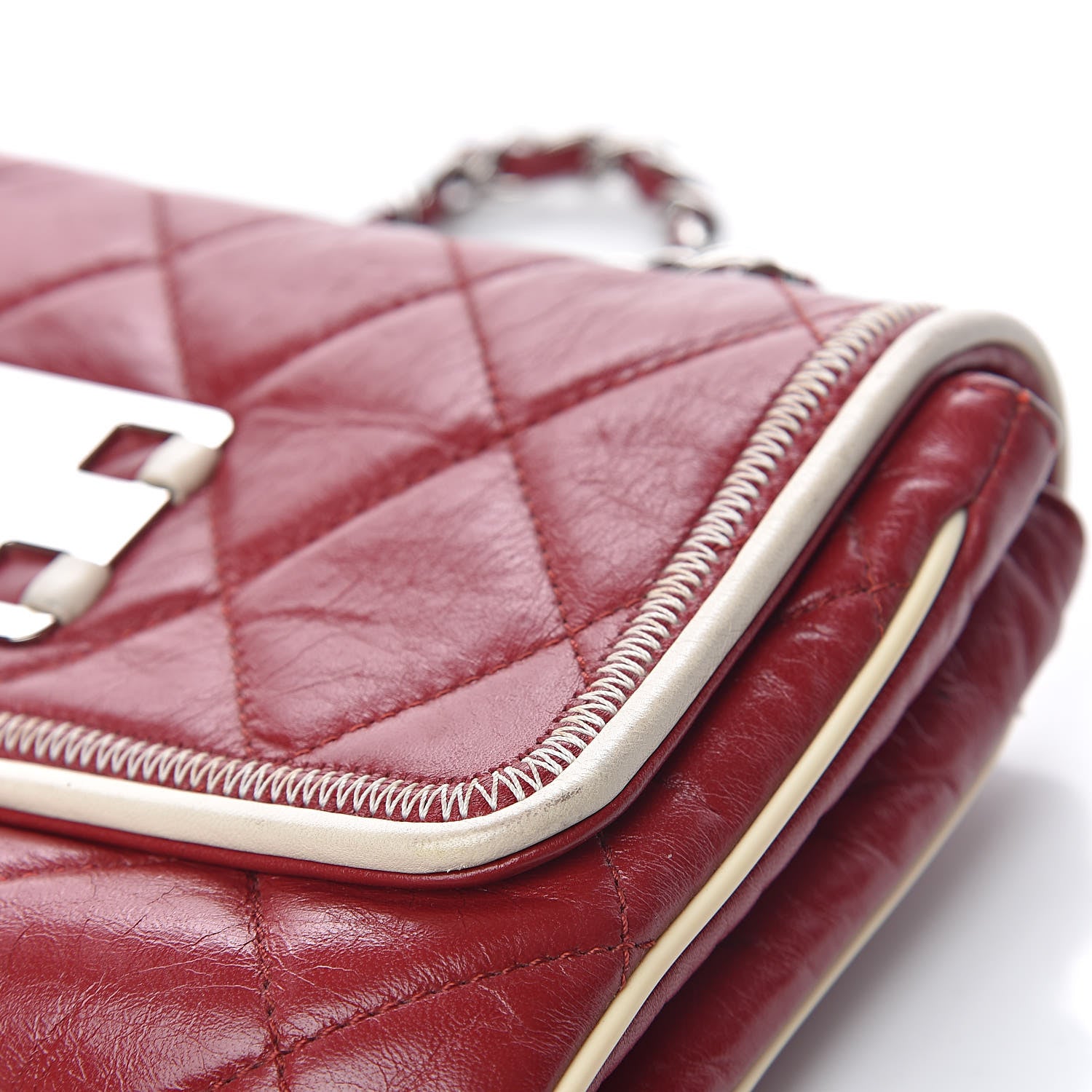 Chanel Lambskin Quilted East West Flap Red 12 of 15