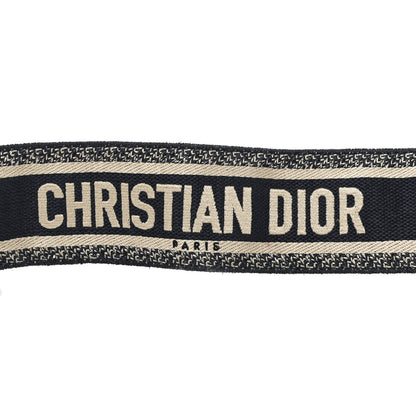 Christian Dior Canvas Embroidered Shoulder Strap Blue 3 of 5