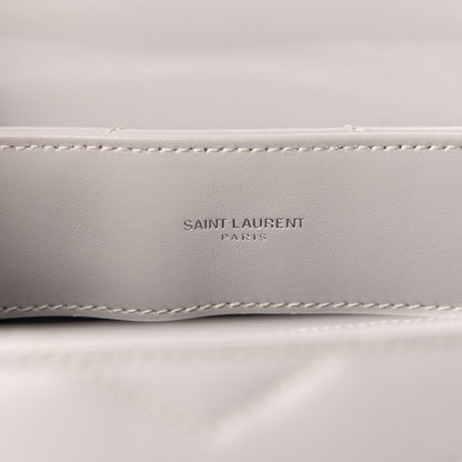 Saint Laurent Calfskin Y Quilted Monogram Medium Loulou Chain Satchel Granite 9 of 11