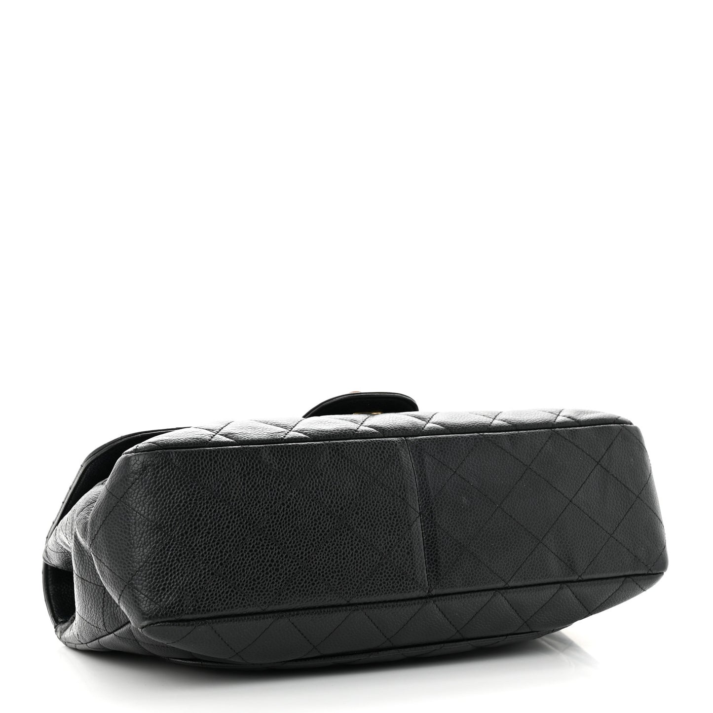 Caviar Quilted Jumbo Single Flap Navy