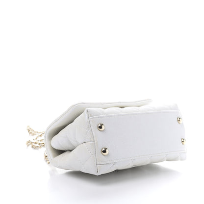 Chanel Iridescent Caviar Quilted Extra Mini Coco Handle Flap Ivory 5 of 11