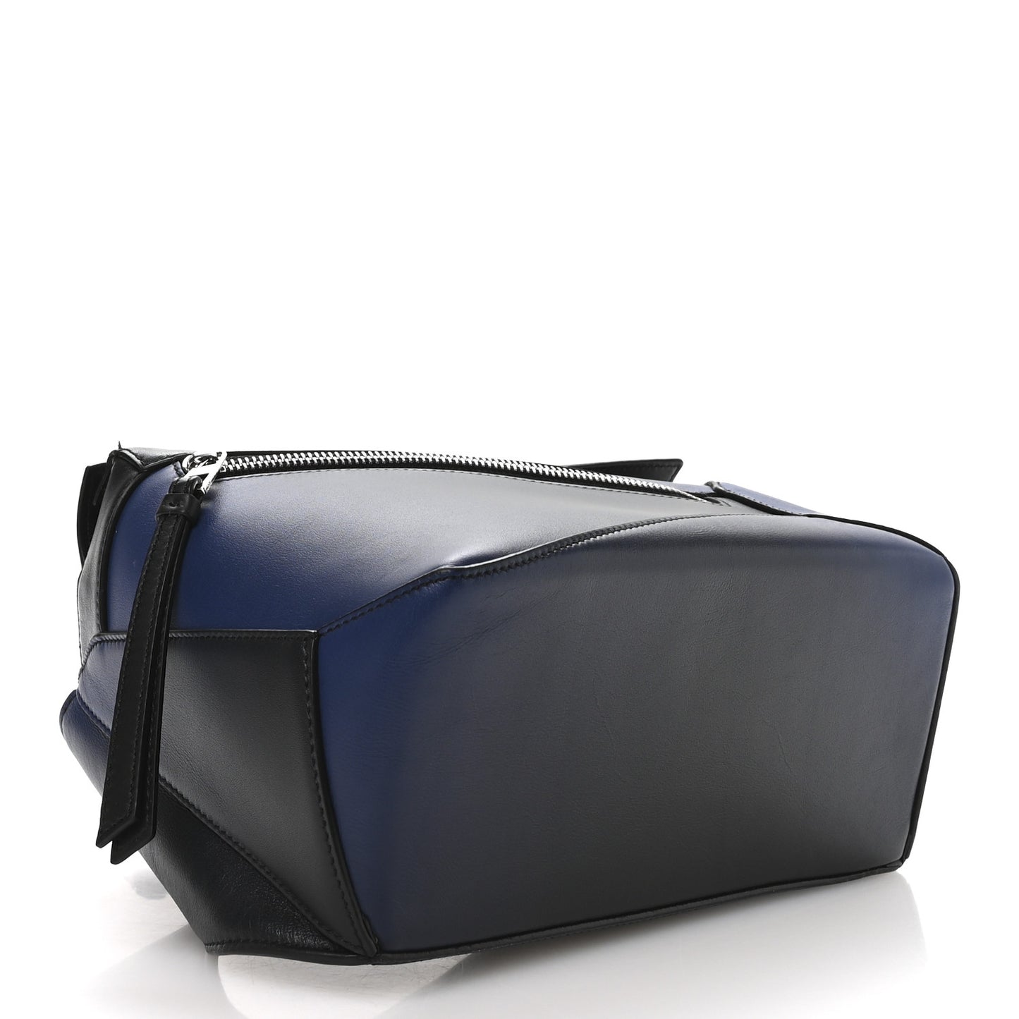 Calfskin Small Puzzle Bumbag Black Blue