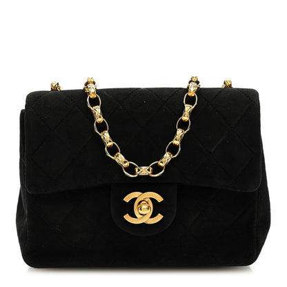 Chanel Suede Quilted Mini Square Flap Black 1 of 10