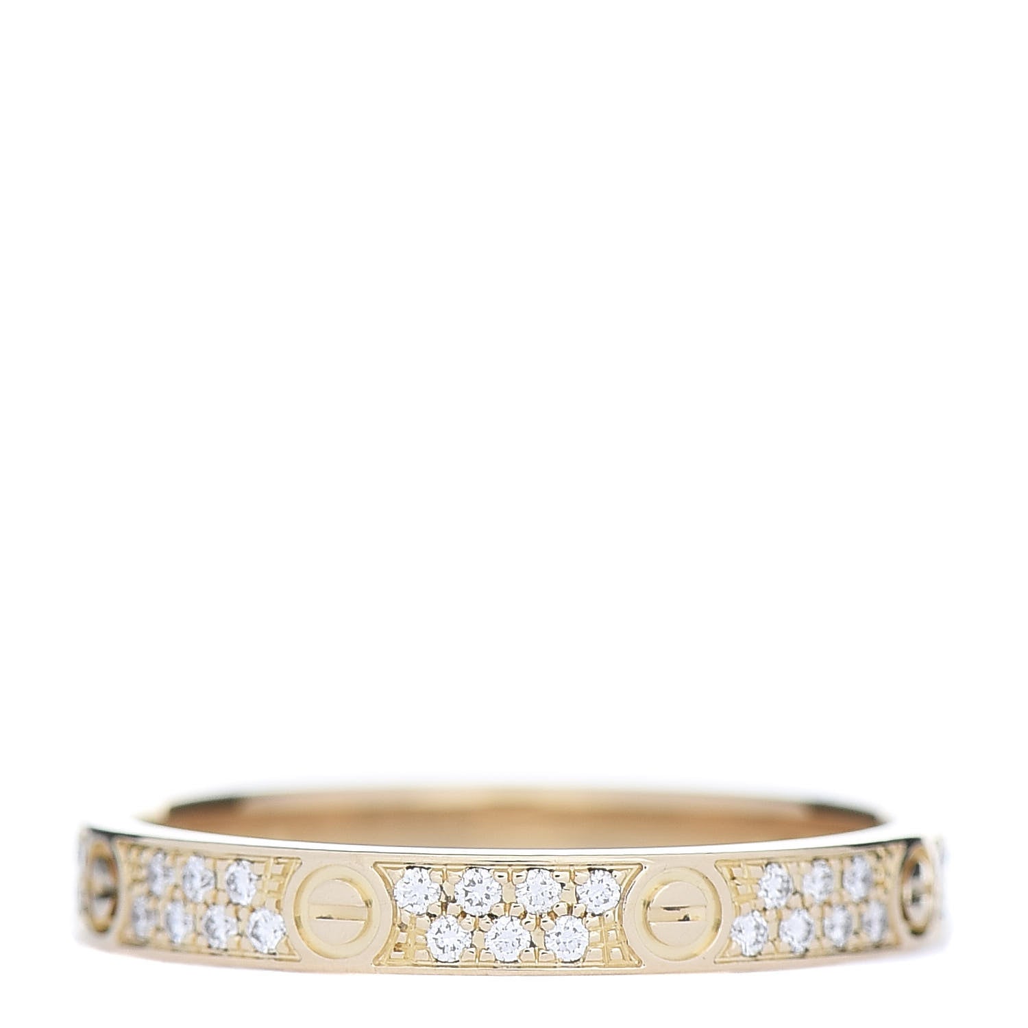Cartier 18K Yellow Gold Diamond 2.6mm LOVE Paved Band Ring 49 4.75 3 of 6