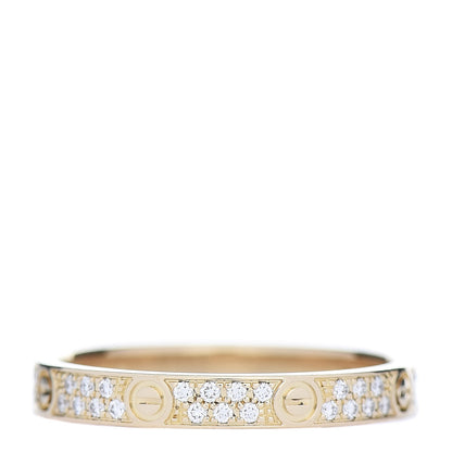 Cartier 18K Yellow Gold Diamond 2.6mm LOVE Paved Band Ring 49 4.75 3 of 6