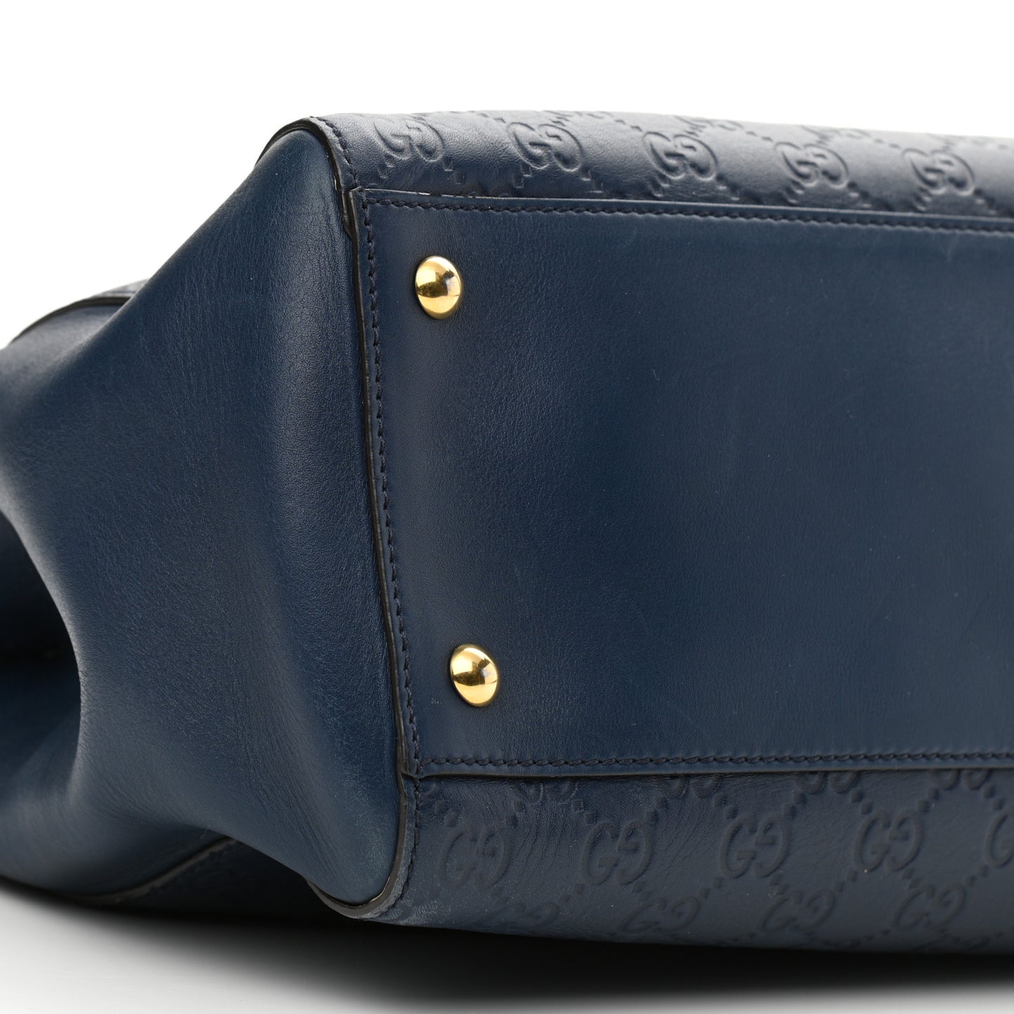Guccissima Signature Large Chain Shoulder Bag Blue