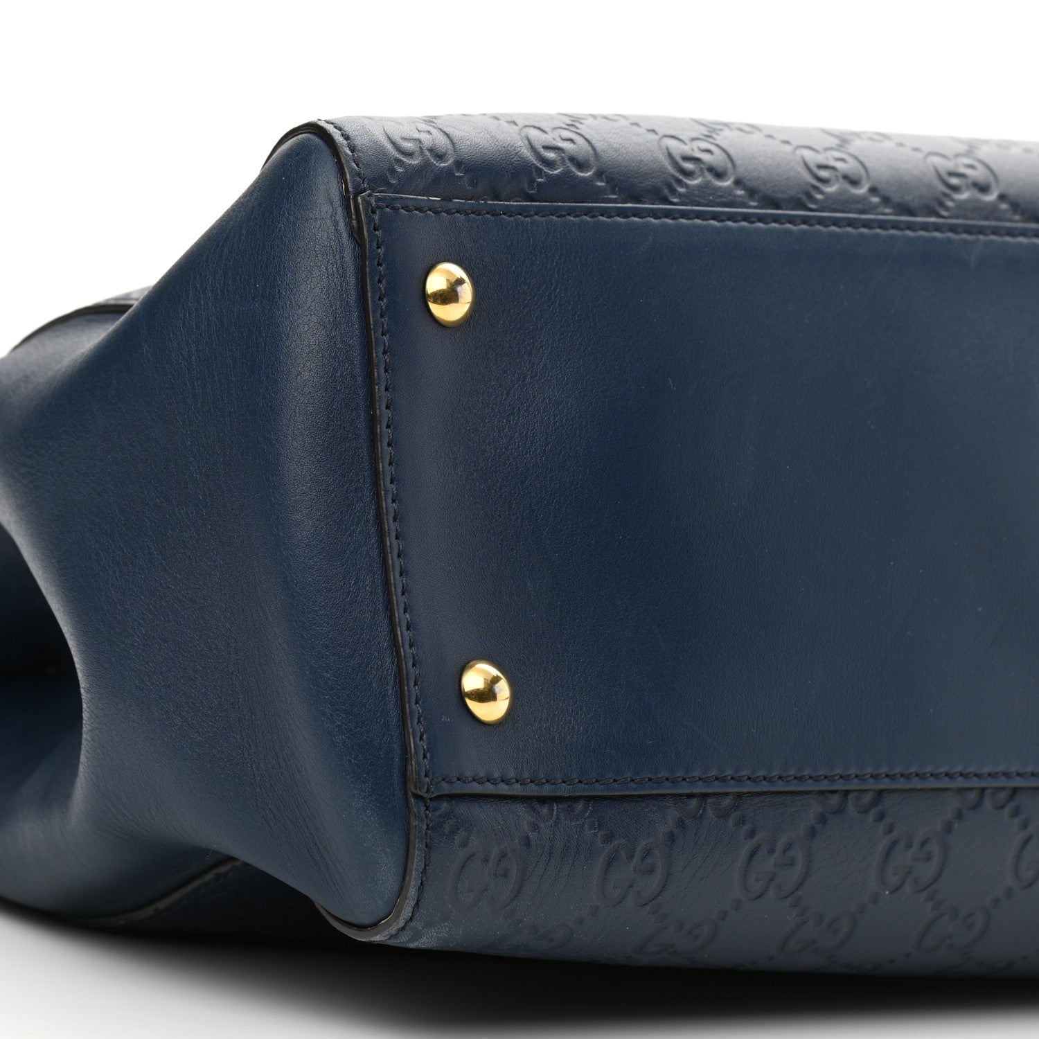 Gucci Guccissima Signature Large Chain Shoulder Bag Blue 9 of 11