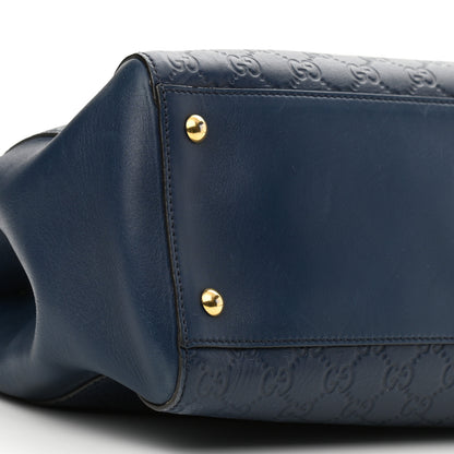 Gucci Guccissima Signature Large Chain Shoulder Bag Blue 9 of 11