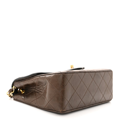 Chanel Lambskin Quilted Mini Square Flap Bag Dark Brown 4 of 10