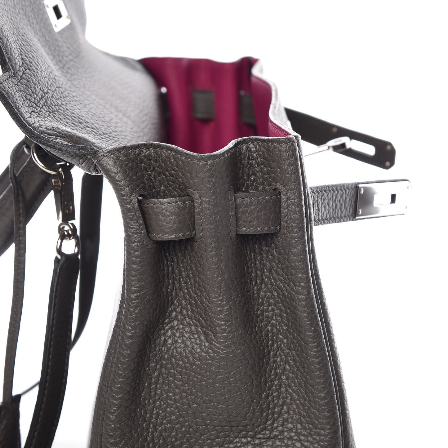 Taurillon Clemence Horseshoe Kelly Retourne 32 Graphite Tosca