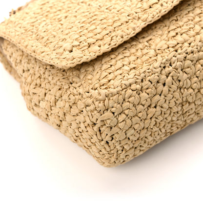 Saint Laurent Raffia Monogram Medium Jamie Natural Avorio 9 of 10