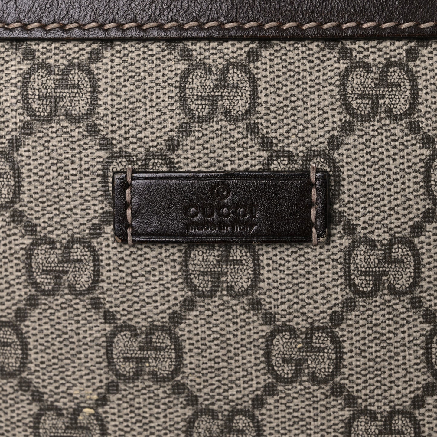 GG Supreme Monogram Belt Bag Dark Brown